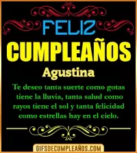 GIF Frases de Cumpleaños Agustina